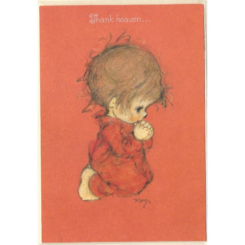 Notecard Antigo Importado Mary Hamilton 03 Heaven - Hallmark