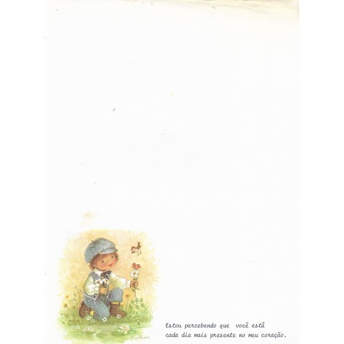 Papel de Carta Antigo Cromocart Constanza 1 COM FRASE