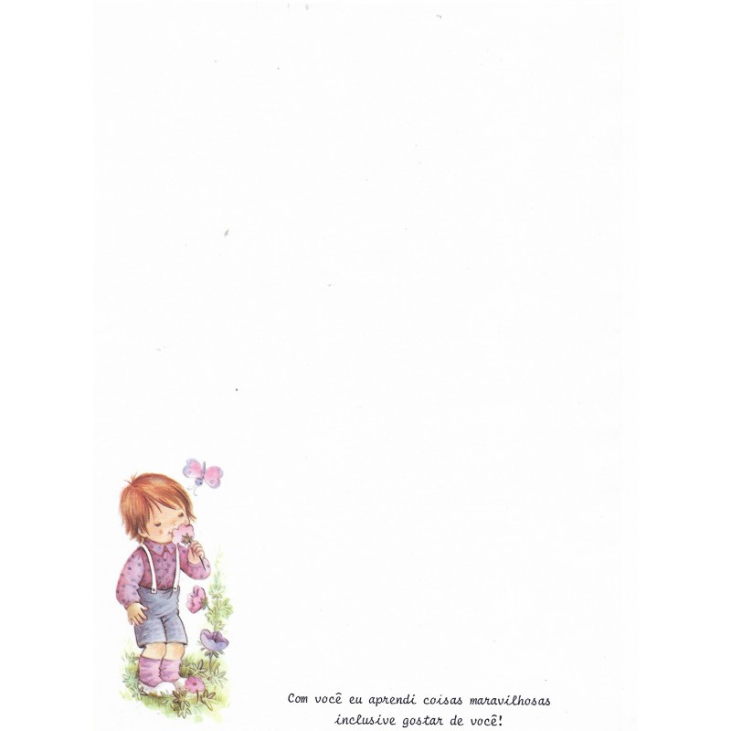 Papel de Carta Antigo Cromocart Constanza 3 Com Frase