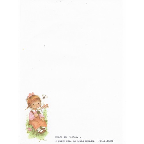 Papel de Carta Antigo Cromocart Constanza 5 COM FRASE