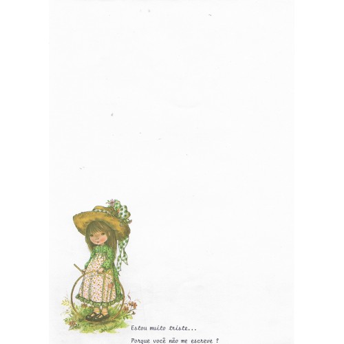 Papel de Carta Antigo Cromocart Mary May 9 COM FRASE