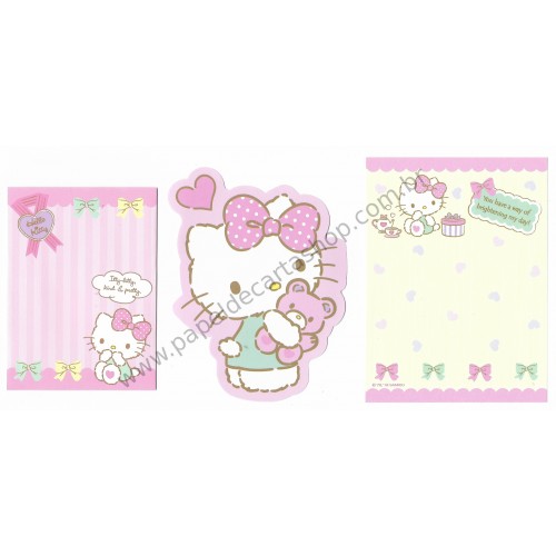 Ano 2016. Conjunto de Mini Papel de Carta Hello Kitty Sanrio