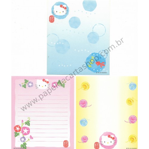 Ano 2004. Kit 3 Notas Hello Kitty Regional Sanrio