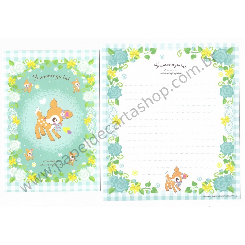 Ano 2016. Kit 2 Conjuntos de Papel de Carta Hummingmint CVD Sanrio