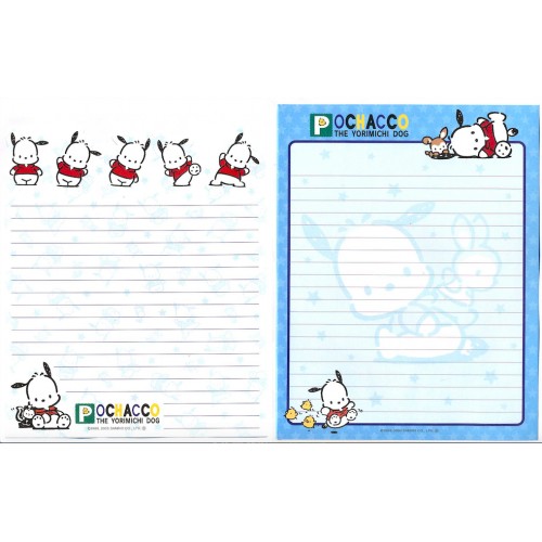 Ano 2005. Conjunto de Papel de Carta Pochacco CAZ Sanrio