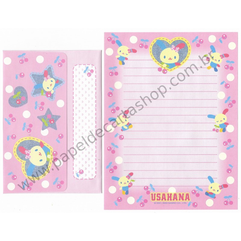 Ano 2003. Conjunto de Papel de Carta U*sa*ha*na 87J - Sanrio