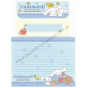 Ano 2010. Conjunto de Papel de Carta Cinnamoroll Cup of Tea Sanrio