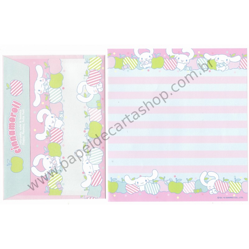 Ano 2010. Conjunto de Papel de Carta Cinnamoroll Floppy CRS Sanrio