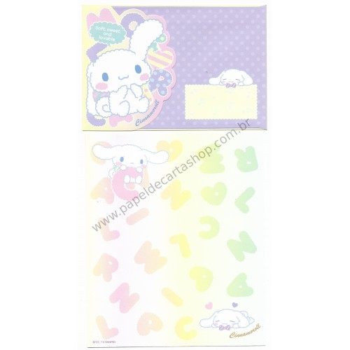 Ano 2014. Kit 2 Conjuntos de Papel de Carta Cinnamoroll S&S Sanrio