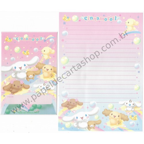 Ano 2005. Conjunto de Papel de Carta Cinnamoroll Lovables Sanrio