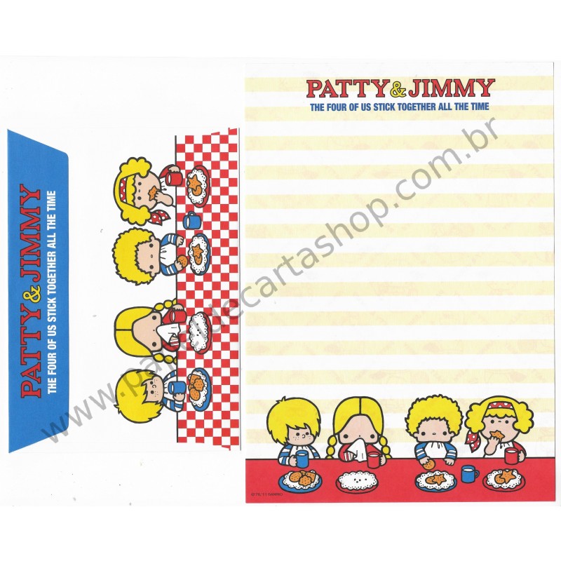 Ano 2011. Conjunto de Papel de Carta Patty & Jimmy FV7 Sanrio