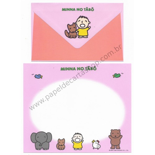 Ano 1995. Conjunto de Papel de Carta Minna no Tabo CRS Sanrio