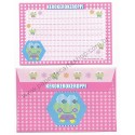 Ano 2002. Conjunto de Papel de Carta Keroppi CRS P Vintage Sanrio