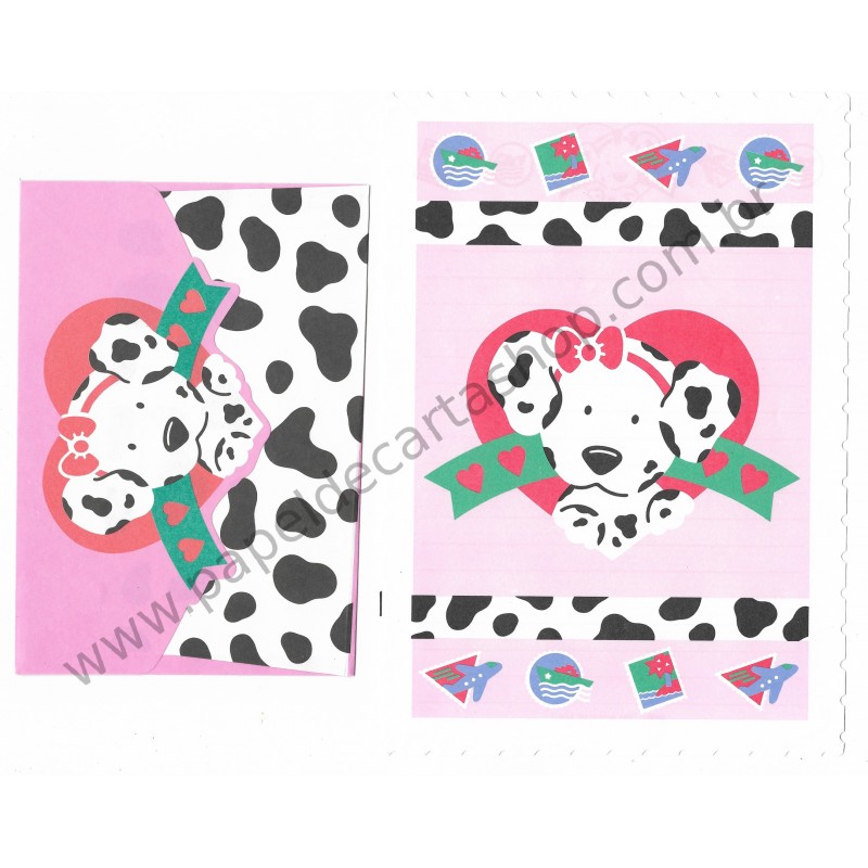 Ano 1991. Conjunto de Papel de Carta Spottie Dottie Sanrio