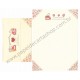 Ano 1988. Conjunto de Papel de Carta Marron Cream Vintage Sanrio