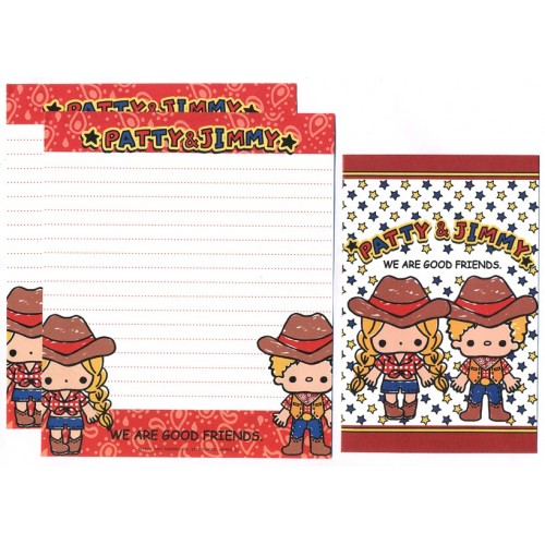 Ano 2011. Kit 4 Conjuntos de Papel de Carta Patty & Jimmy Good Friends 4AZ Sanrio