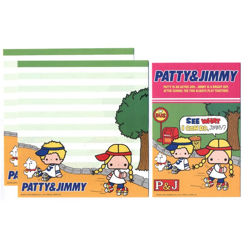 Ano 2012. Kit 4 Conjuntos de Papel de Carta Patty & Jimmy P&J 4RS Sanrio