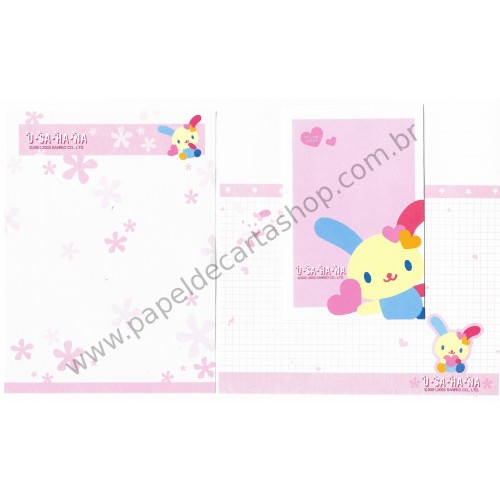 Ano 2003. Conjunto de Papel de Carta USAHANA DUPLA Sanrio