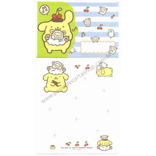 Ano 2014. Kit 2 Conjuntos de Papel de Carta Pompompurin Sheep Sanrio