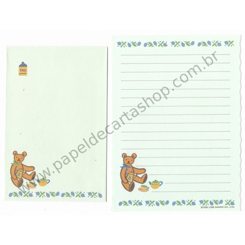 Ano 1996. Conjunto de Papel de Carta Honeyfield CVD Sanrio