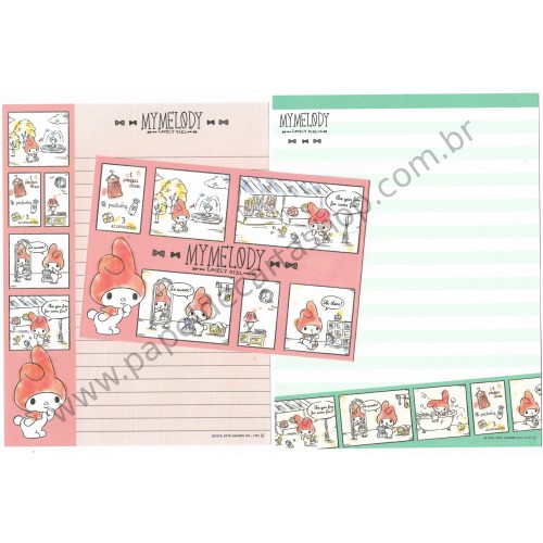 Ano 2015. Kit 2 Conjuntos de Papel de Carta My Melody Lovely Girl Sanrio