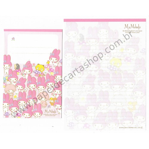 Ano 2015. Kit 2 Conjuntos de Papel de Carta My Melody ELY Sanrio