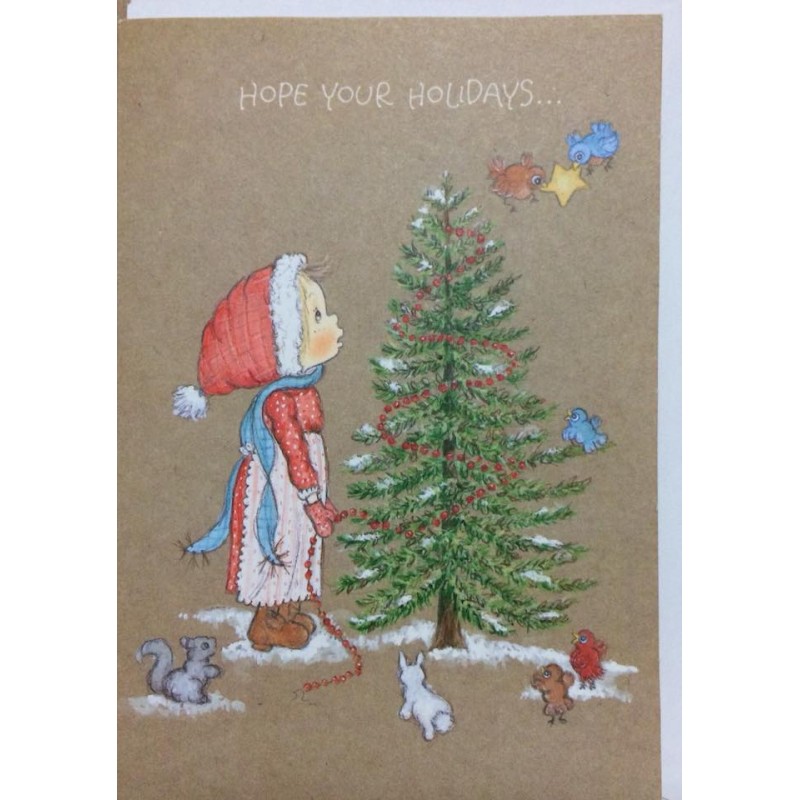 Kit 3 Notecards Cartões Antigos Betsey Clark Holidays Hallmark