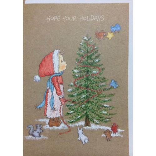 Cartão ANTIGO IMPORTADO Betsey Clark - Holidays Hallmark