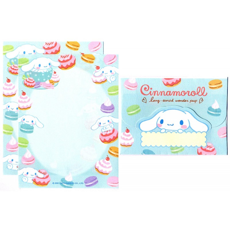 Ano 2013. Conjunto de Mini-Papel de Carta Cinnamoroll Wonder Pup - Sanrio