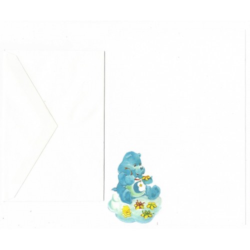 Conjunto de Papel de Carta Antigo Ursinhos Carinhosos BLUE