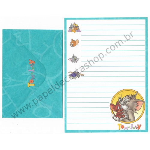 Ano 1992. Conjunto de Papel de Carta Importado Tom & Jerry CAZ