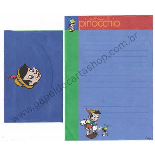 Conjunto de Papel de Carta ANTIGO VINTAGE Pinocchio CAZ