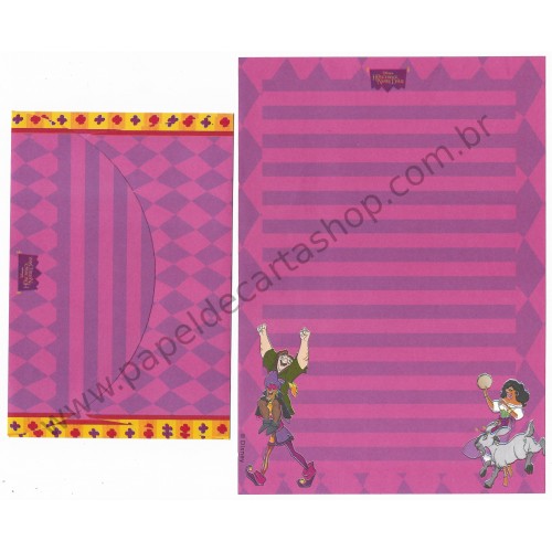 Conjunto de Papel de Carta ANTIGO VINTAGE Hunchback Notre Dame CRS