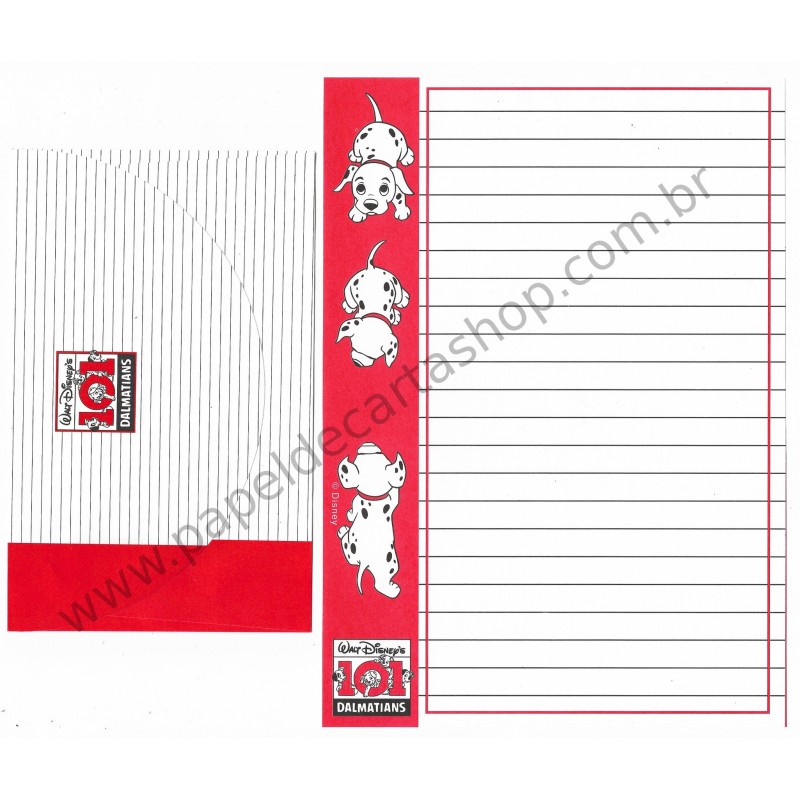 Conjunto de Papel de Carta ANTIGO Disney 101 Dalmatians II