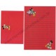 Conjunto de Papel de Carta ANTIGO Personagens Disney Mickey & Minnie Red