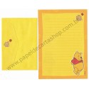 Conjunto de Papel de Carta ANTIGO Personagens Disney Pooh Amarelo