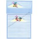 Conjunto de Papel de Carta Disney Mickey & Minnie Blue Stripes