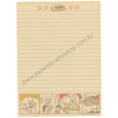 Ano 1985. Conjunto de Papel de Carta Antigo Vintage TRIO Sanrio