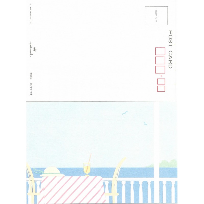 Ano 1984. Postcard Vintage Sanrio Hallmark The View