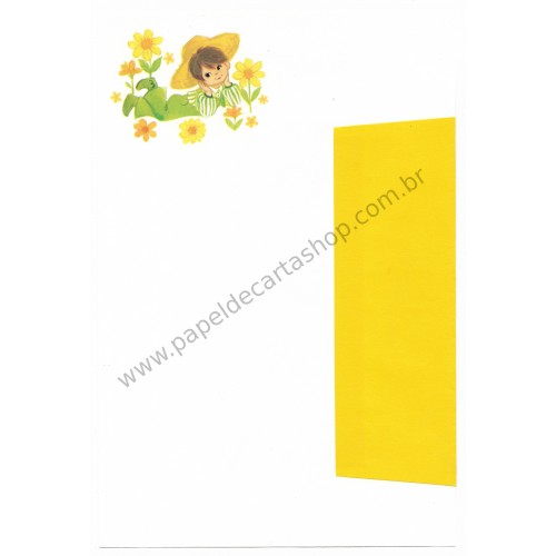 Conjunto de Papel de Carta Antigo Importado BOUQUET 2 CAM