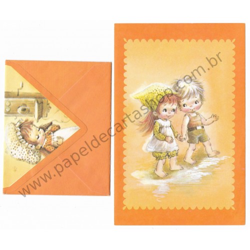 Conjunto de Papel de Carta Antigo Importado CNL Darling L1