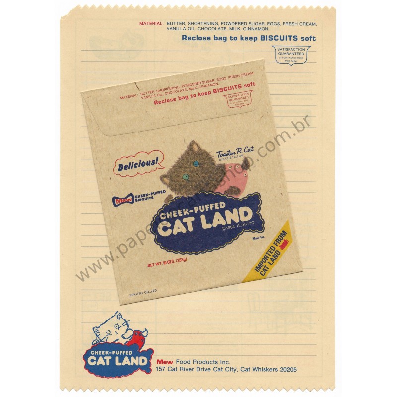Conjunto de Papel de Carta Antigo (Vintage) Cat Land KOKUYO
