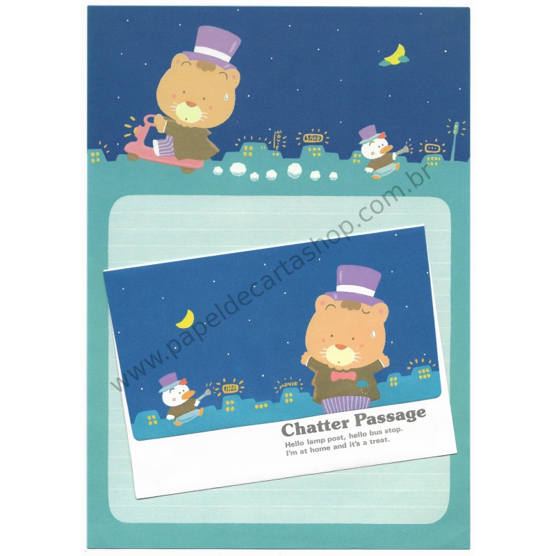 Conjunto de Papel de Carta Antigo (Vintage) Chatter Passage San-X