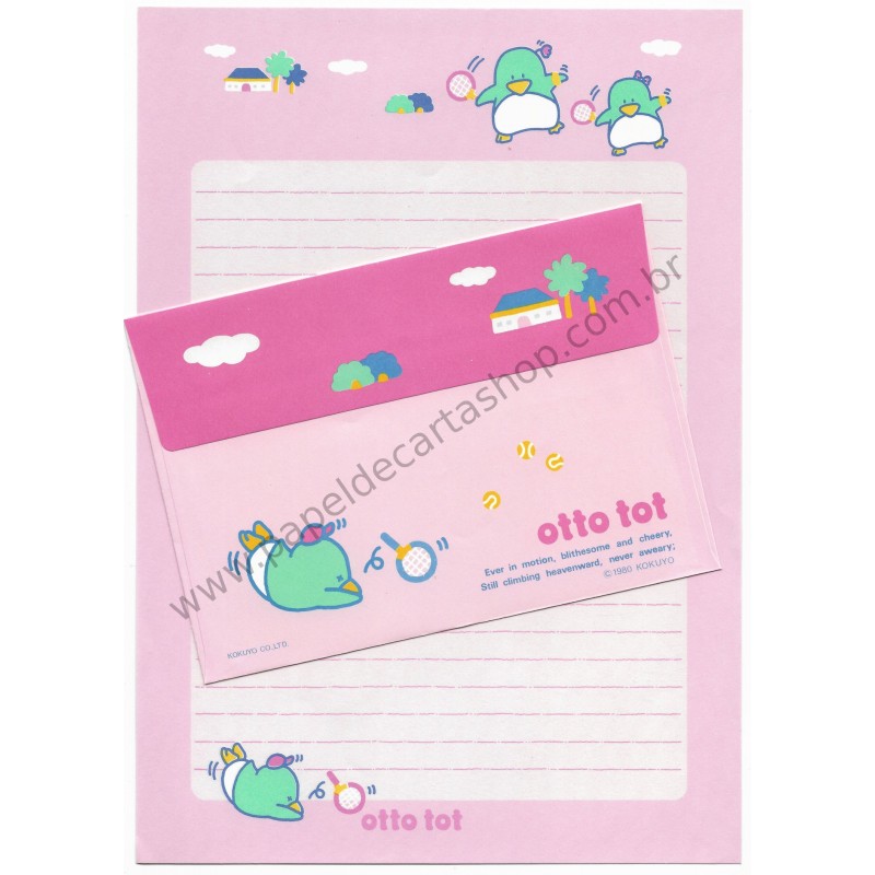 Conjunto de Papel de Carta Antigo Otto Tot KOKUYO Japan