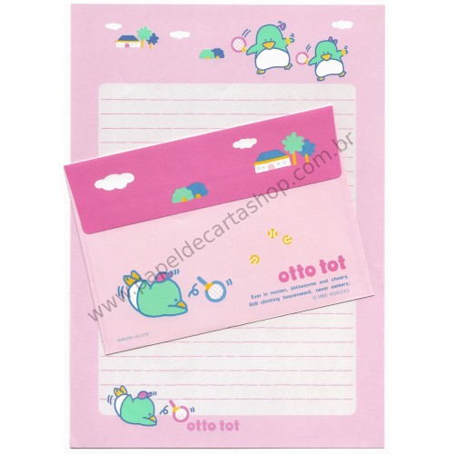 Conjunto de Papel de Carta Antigo Otto Tot KOKUYO Japan