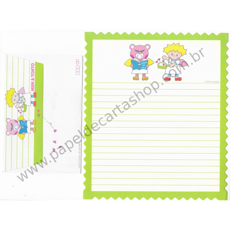 Conjunto de Papel de Carta Antigo (Vintage) MUM & TONTO