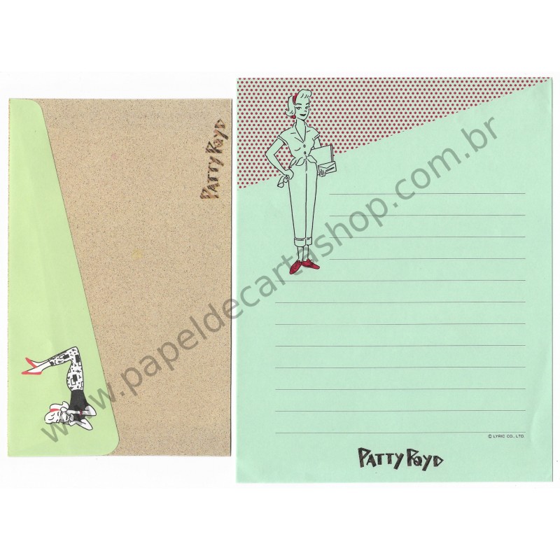 Conjunto de Papel de Carta Antigo Patty Royd Lyric Japan