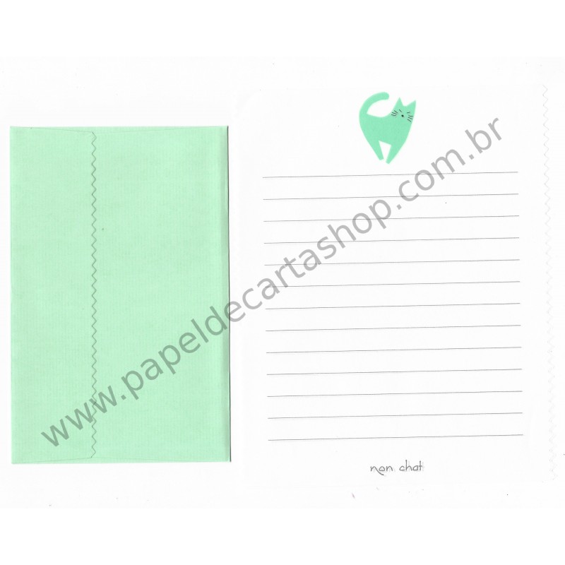 Conjunto de Papel de Carta Antigo (Vintage) NON CHAT