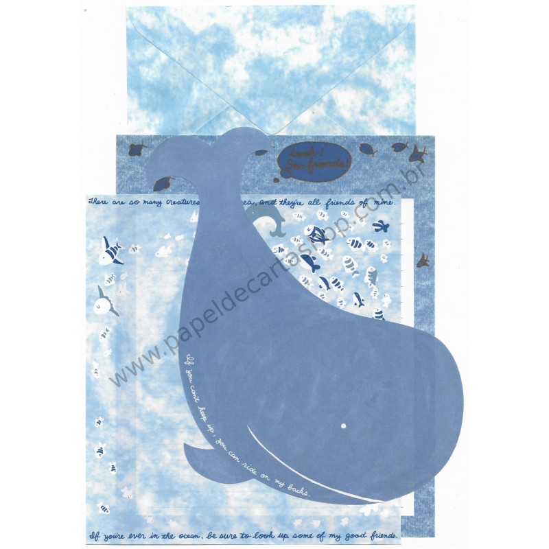 Conjunto de Papel de Carta Antigo (Vintage) Sea Friends