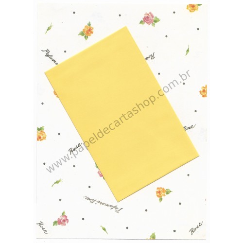 Conjunto de Papel de Carta Antigo (Vintage) Perfurmers' Rose